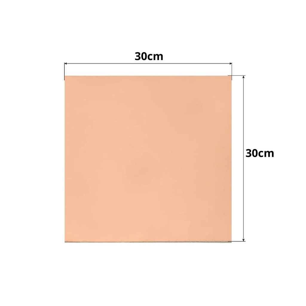 Placa Lisa De Cobre Fibra De Vidrio 30*30cm