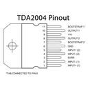 TDA2004R Circuito Integrado Amplificador de Audio Estéreo 10W