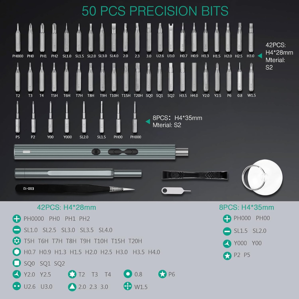 Destornillador electrico de precision 58 en 1