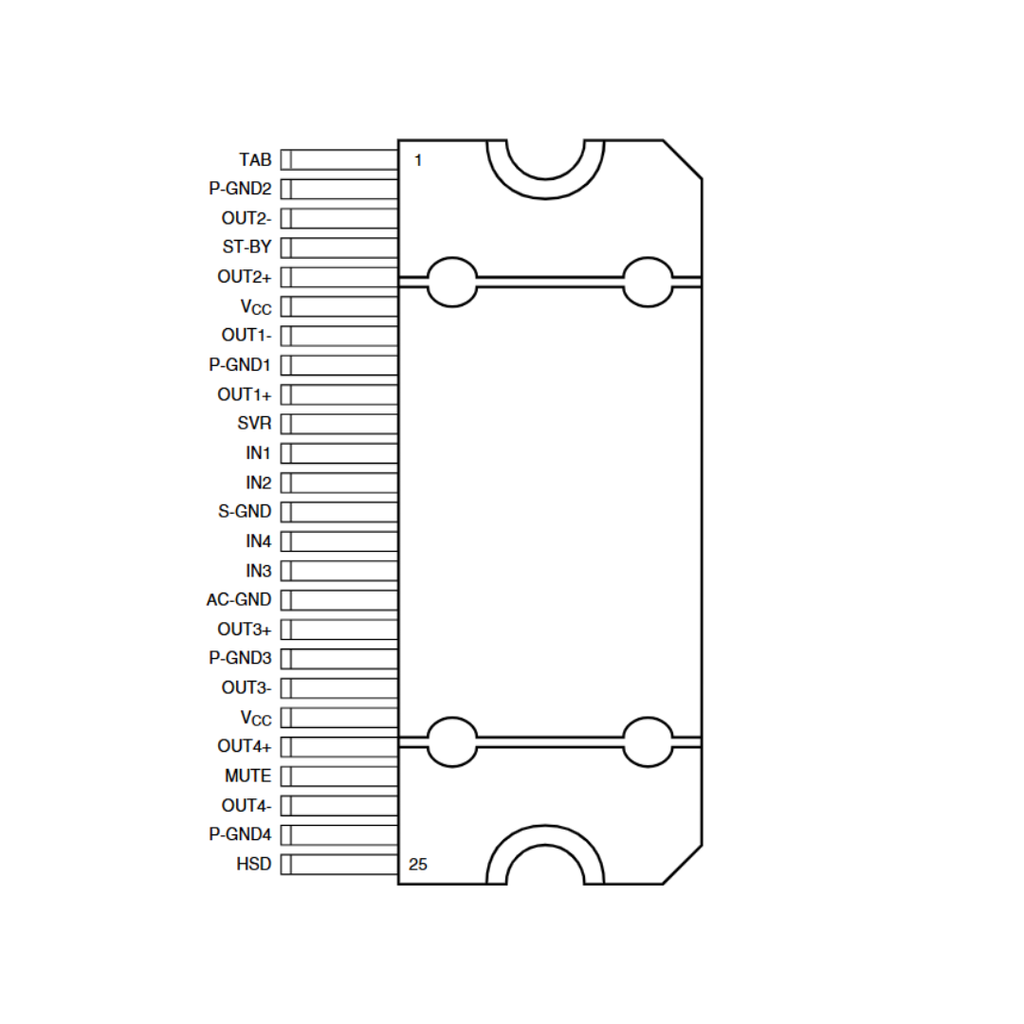 TDA7850 Circuito Integrado