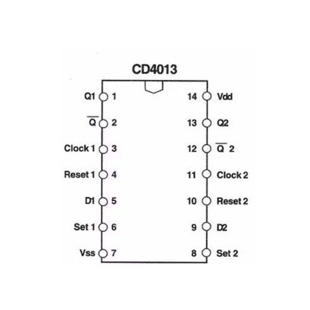CD4013B Compuerta SMD DUAL FLIP-FLOP Tipo D