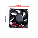 Ventilador DC 24V 80x80x25mm