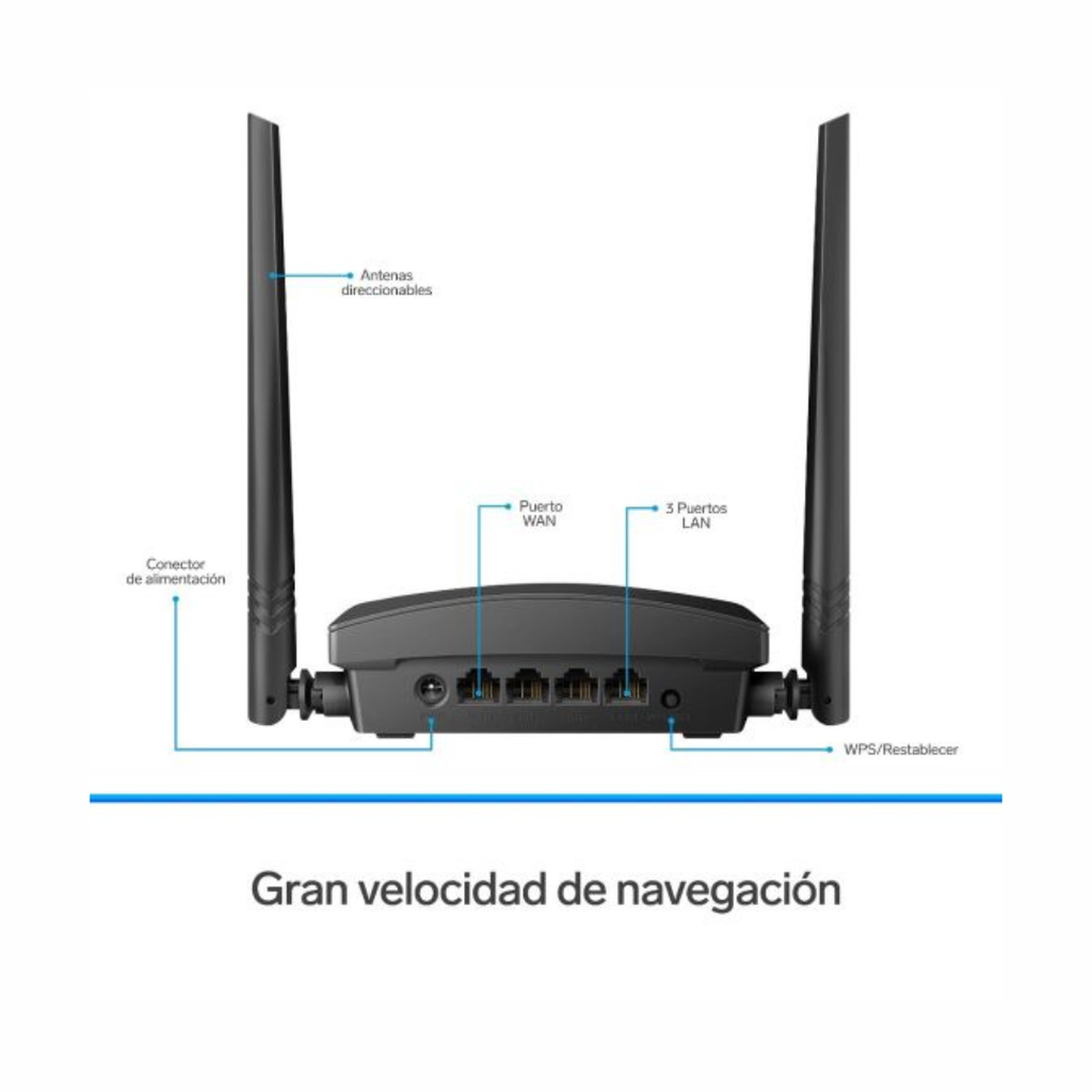 Repetidor / Router Wi-Fi, 2,4 GHz (B/G/N), hasta 20 m de cobertura
