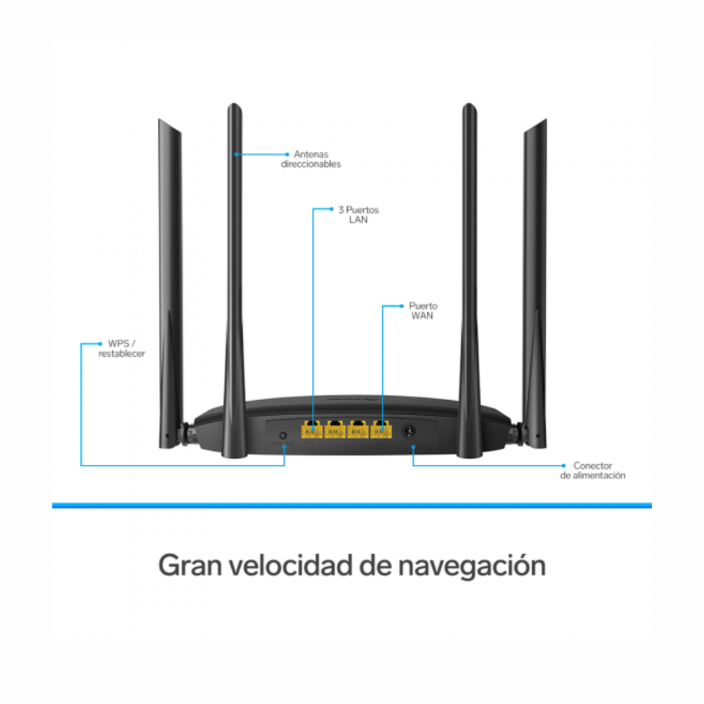 Repetidor / router Wi-Fi, 2,4 GHz y 5 GHz (B/G/N/A/AC), hasta 30 m de cobertura