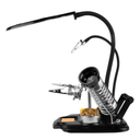 Base Para Cautín Mas Tercera Mano Con Iluminación Led Y Alimentacion USB