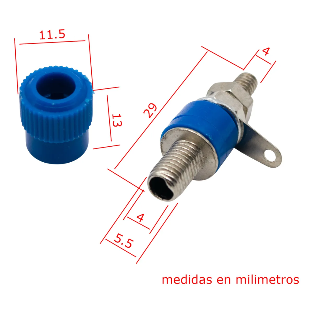 Bornera Para Fuente 4mm Verde
