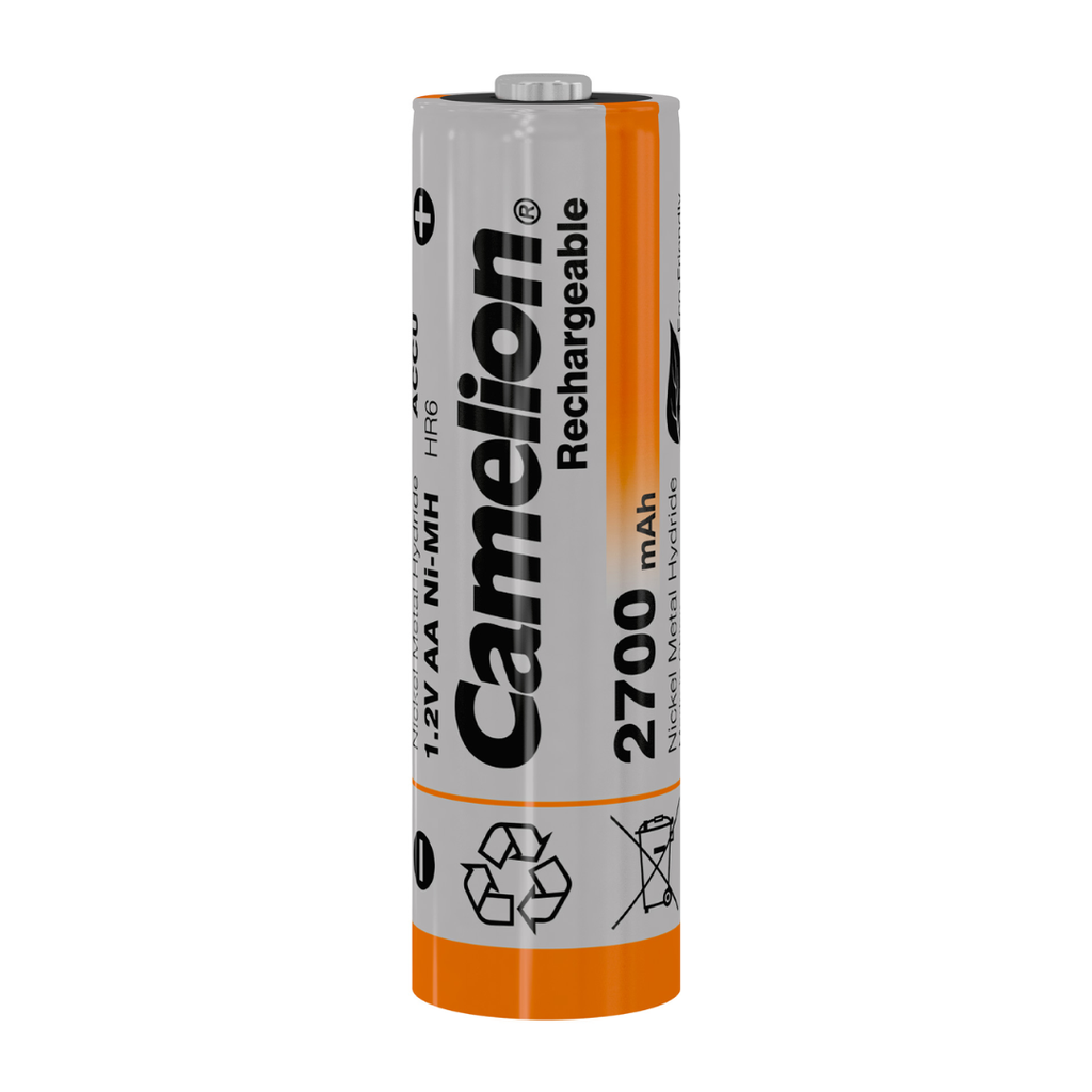 Batería CAMELION Recargable NiMH AA 1.2V 2700mAh Paquete De 2 Baterías