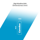 Batería CAMELION Digi Alcalina AAA 1.5V Paquete De 2 Baterías