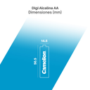 Batería CAMELION Digi Alcalina AA 1.5V Paquete De 4 Baterías