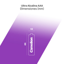 Batería CAMELION Ultra Alcalina AAA 1.5V Paquete De 4 Baterías