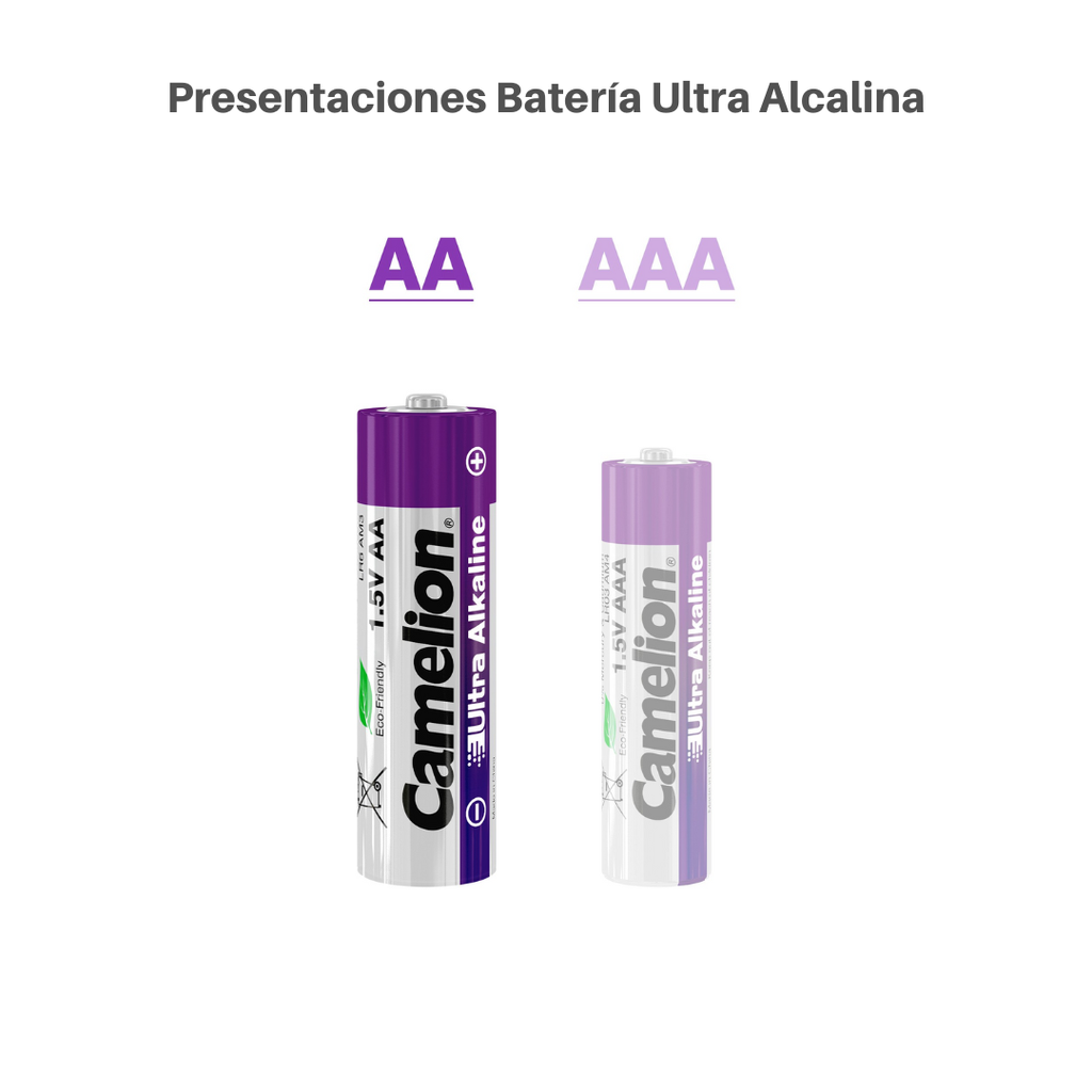 Batería CAMELION Ultra Alcalina AA 1.5V Paquete De 4 Baterías
