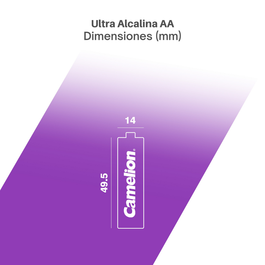 Batería CAMELION Ultra Alcalina AA 1.5V Paquete De 2 Baterías