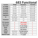Multímetro Digital De Pantalla Táctil ANENG-683