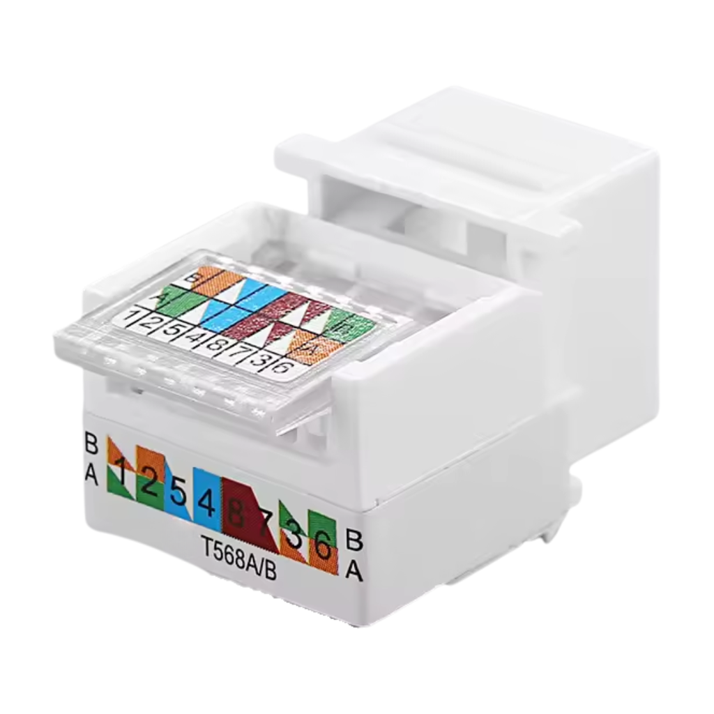 Dado RJ45 CAT5E KEYSTONE T568A/B a Presión