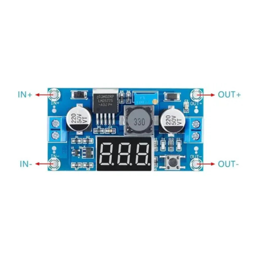 XL6009 LM2577 Módulo Elevador de Voltaje Boost Step Up Dc-Dc 32V 3A Máximo Con Voltímetro