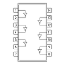 74LS06 Compuerta Hex Inverter/Buffer