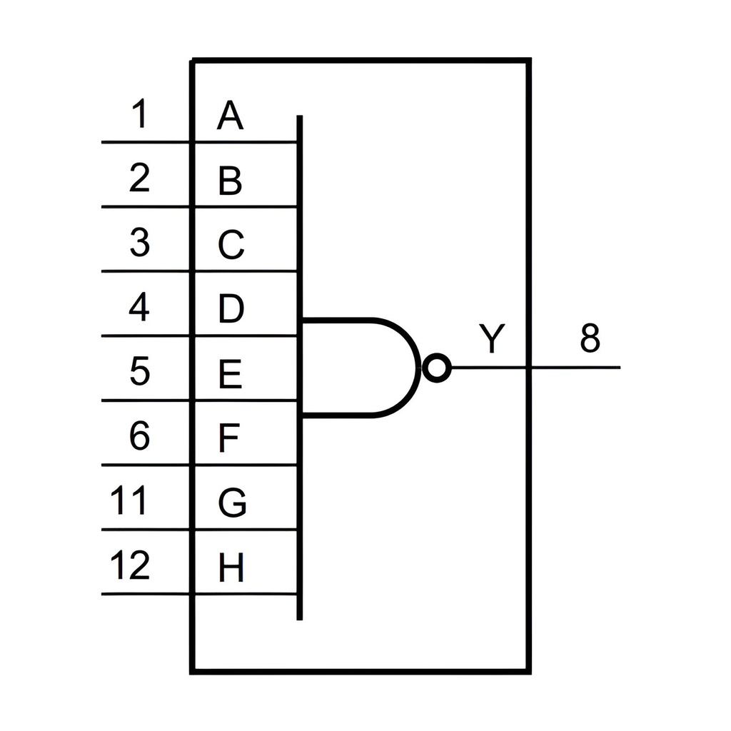 74HC30 Compuerta NAND 8 Entradas