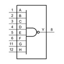 74HC30 Compuerta NAND 8 Entradas