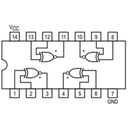 74LS266 Compuerta XNOR QUAD 2 Entradas a Salida de Colector Abierto