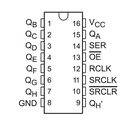 74HC595 Circuito Integrado Cambio De Registro de Desplazamiento