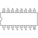 74LS153 Circuito Integrado Multiplexor DUAL 4 Entradas a 1 Salida