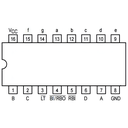 74LS48 Circuito Integrado Decodificador BCD a 7 Segmentos