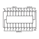 74LS154 Circuito Integrado Decodificador/Demultiplexor 4 Entradas a 16 Salidas