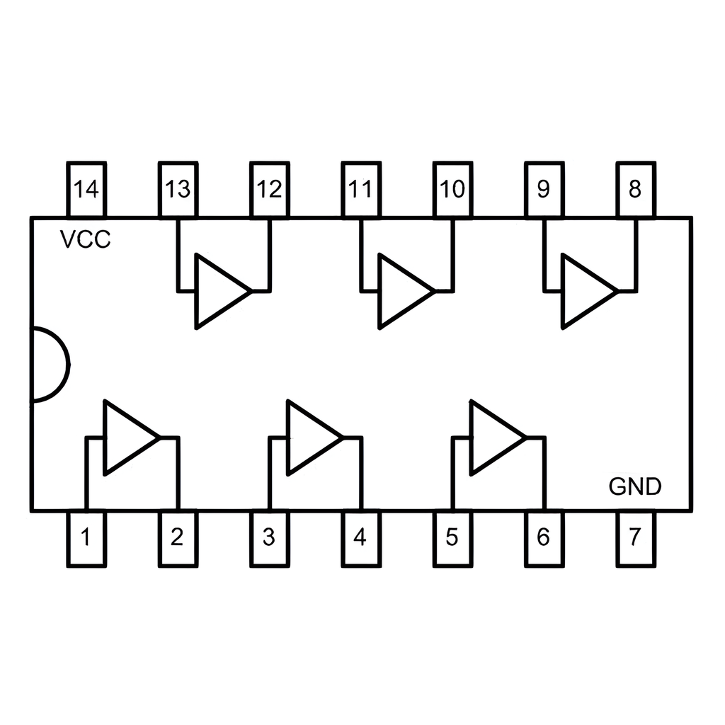 74LS17 Compuerta HEX Buffer