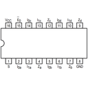 74LS257 Circuito Integrado QUAD Multiplexor de 2 Entradas a 1 Salida de 3 Estados