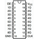 74LS574 Compuerta FLIP-FLOP OCTAL Tipo D
