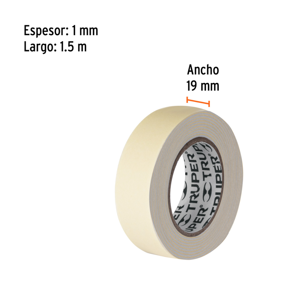 Cinta Doble Cara 19Mm X 1.5Mts Truper