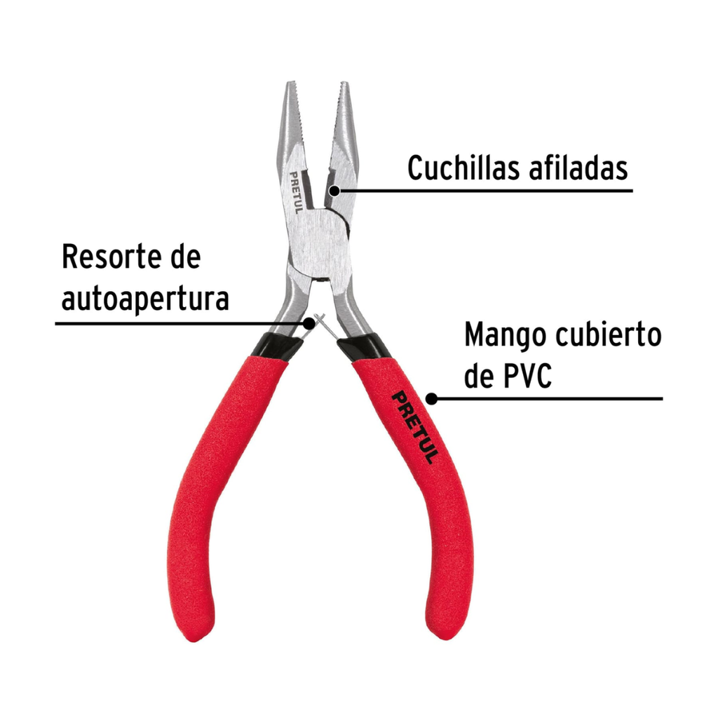 Pinza Miniatura Punta De Corte 5" Pretul