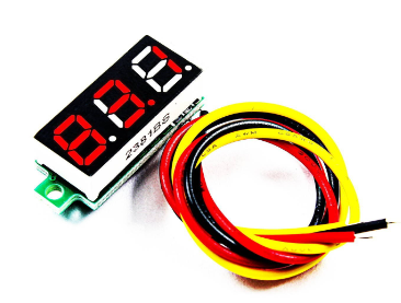 Voltimetro Digtal 0.28" 3 Cables 0-100V Color Rojo
