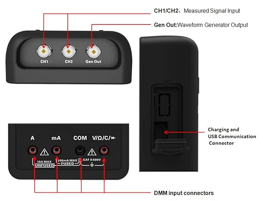 Osciloscopio 2 En 1 Hantek 2C42 2Ch 40Mhz