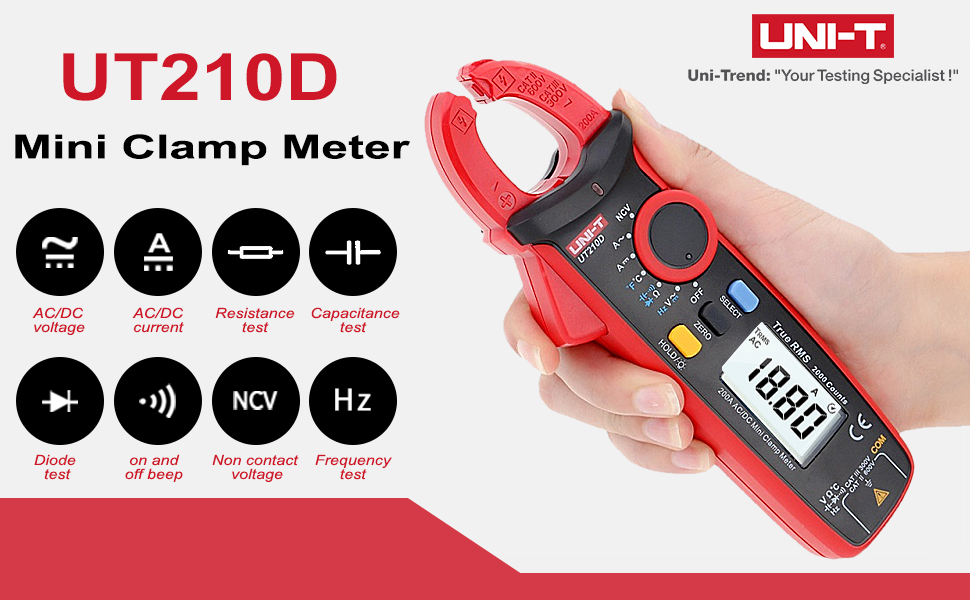 Multimetro De Gancho RMS UNI-T UT210D