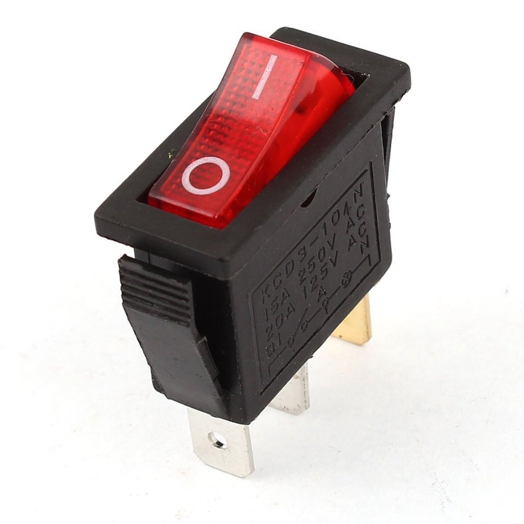 Switch Rocket Regleta ON-OFF 3 Pines 16A 250V color rojo