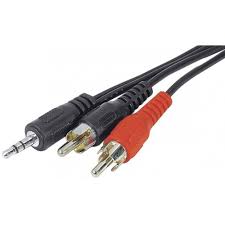 Cable 3.5mm A 2 RCA 6 Pies 1.8Mts
