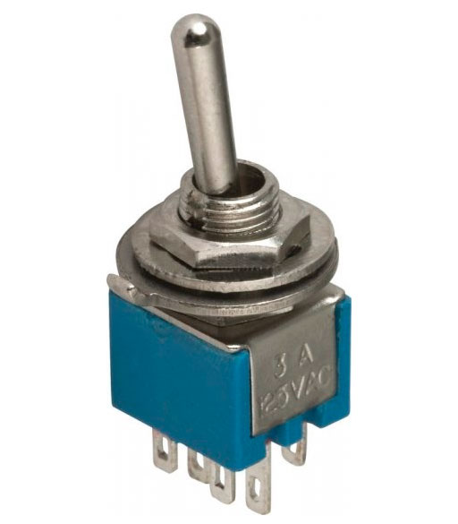 Switch Palanca ON-ON 6 Pines Miniatura 3A 125V