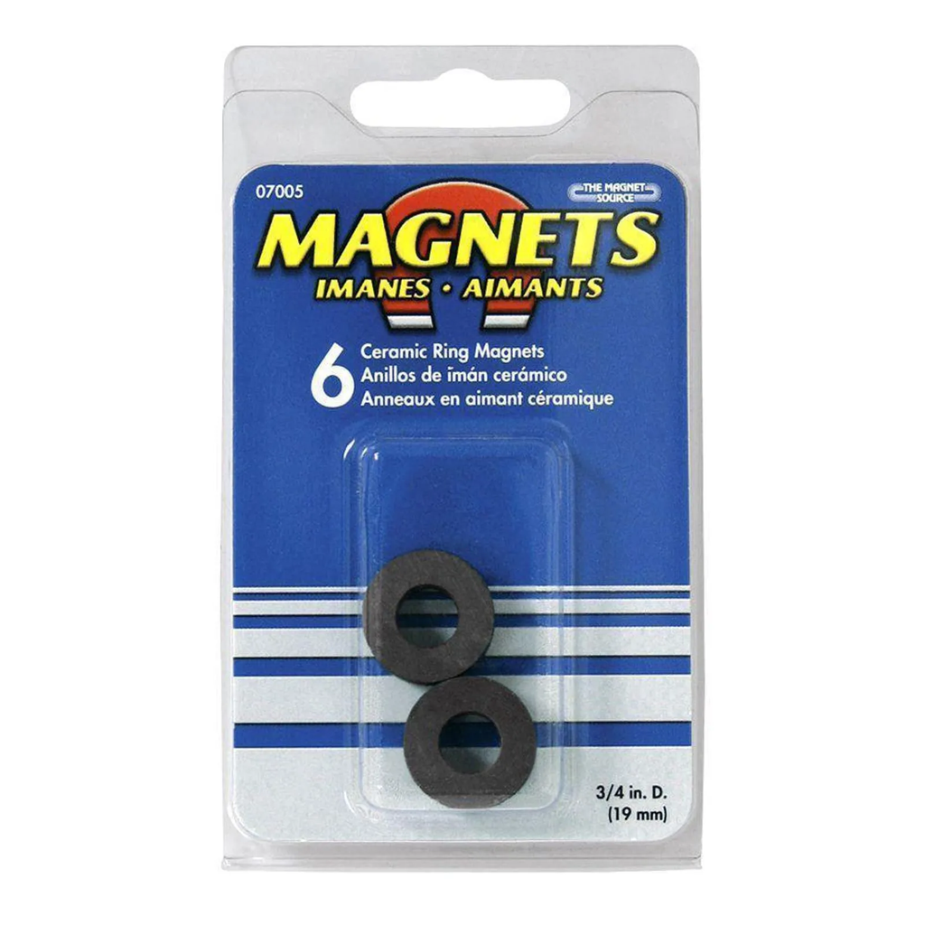 Imán Tipo Aro 3/4"x1/8" Master Magnetics