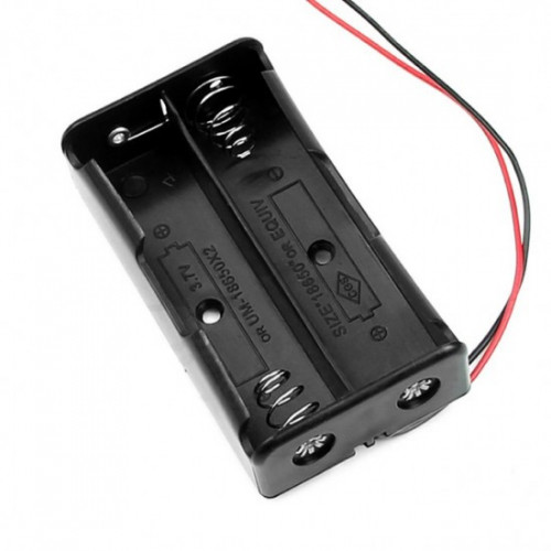 Portabateria Para 2 18650 Con Cables