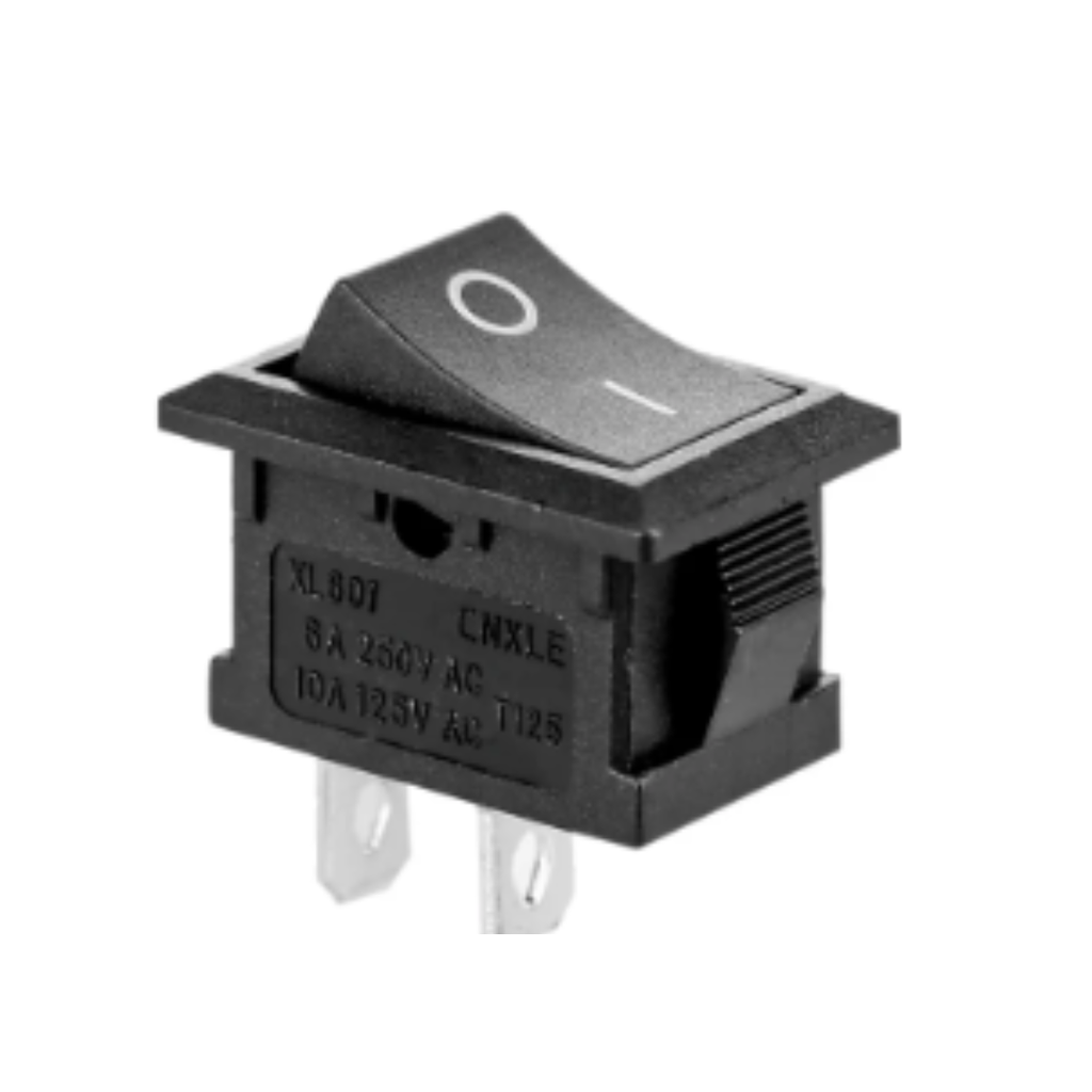 Switch Rocker On-Off 2 Pin 10A 125V Negro