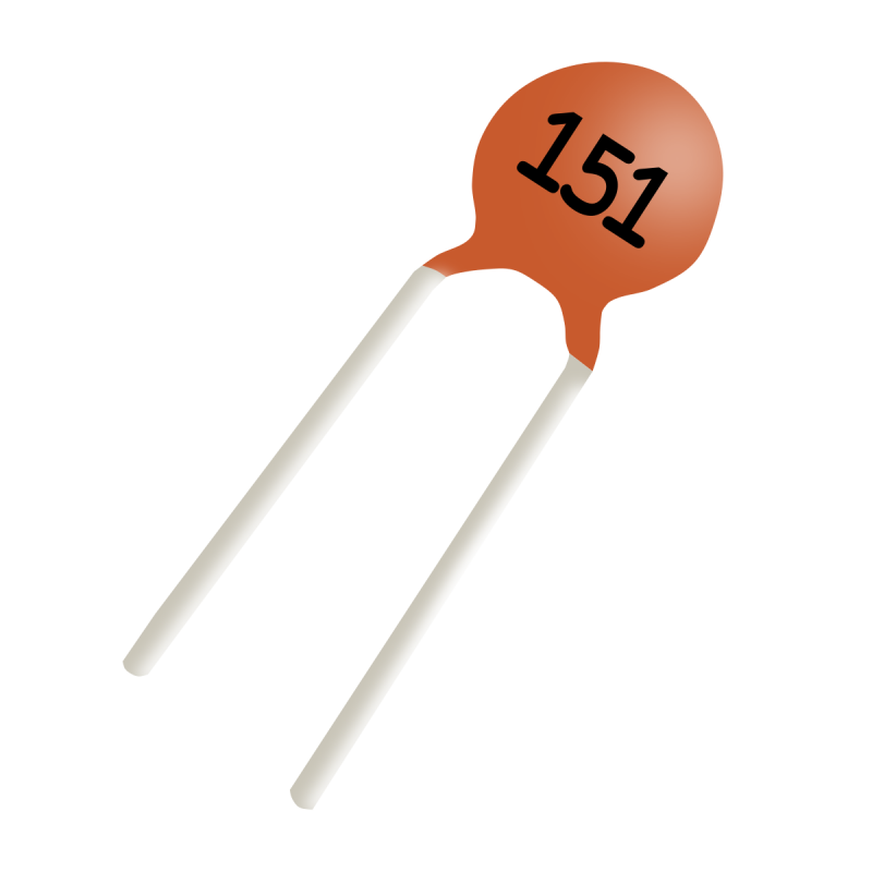 Capacitor Cerámico 151 50V 150pF 0.15nF 0.00015uF