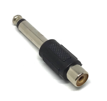 Adaptador 1 Jack RCA A 1 Plug De 1/4" Mono Plástico