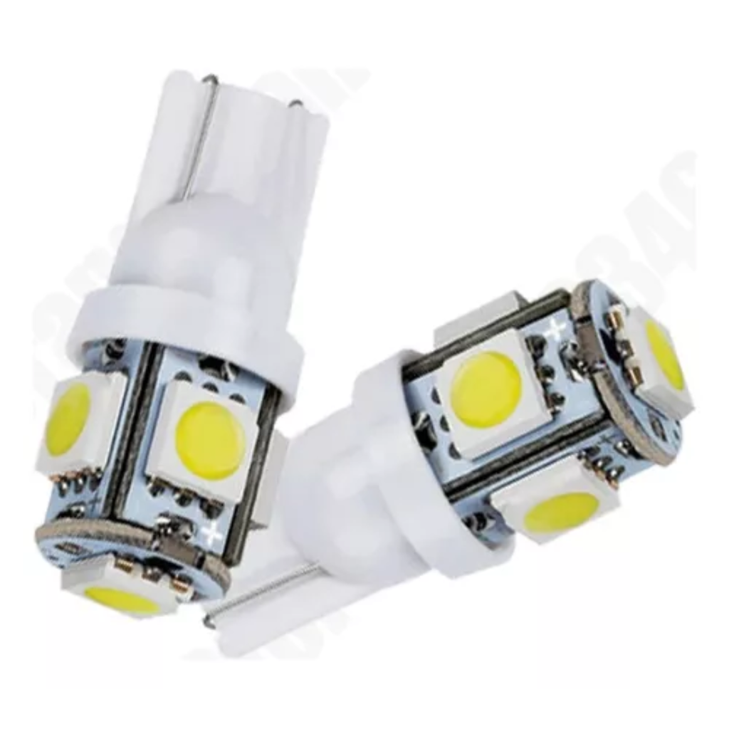 Led Pellizco Blanco T10 5 Led