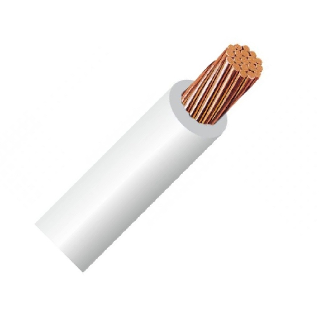 Metro De Cable Primario Automotriz Color Blanco Calibre #14 Audiopipe