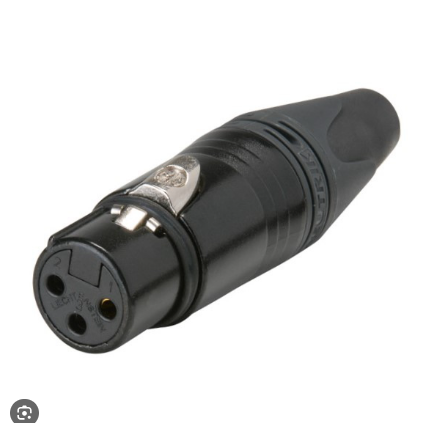 Conector XLR Hembra Negro N.A