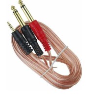 Cable 3.5Mm Stereo a 2 Plug De 1/4" Mono 6 Pies Audiopipe