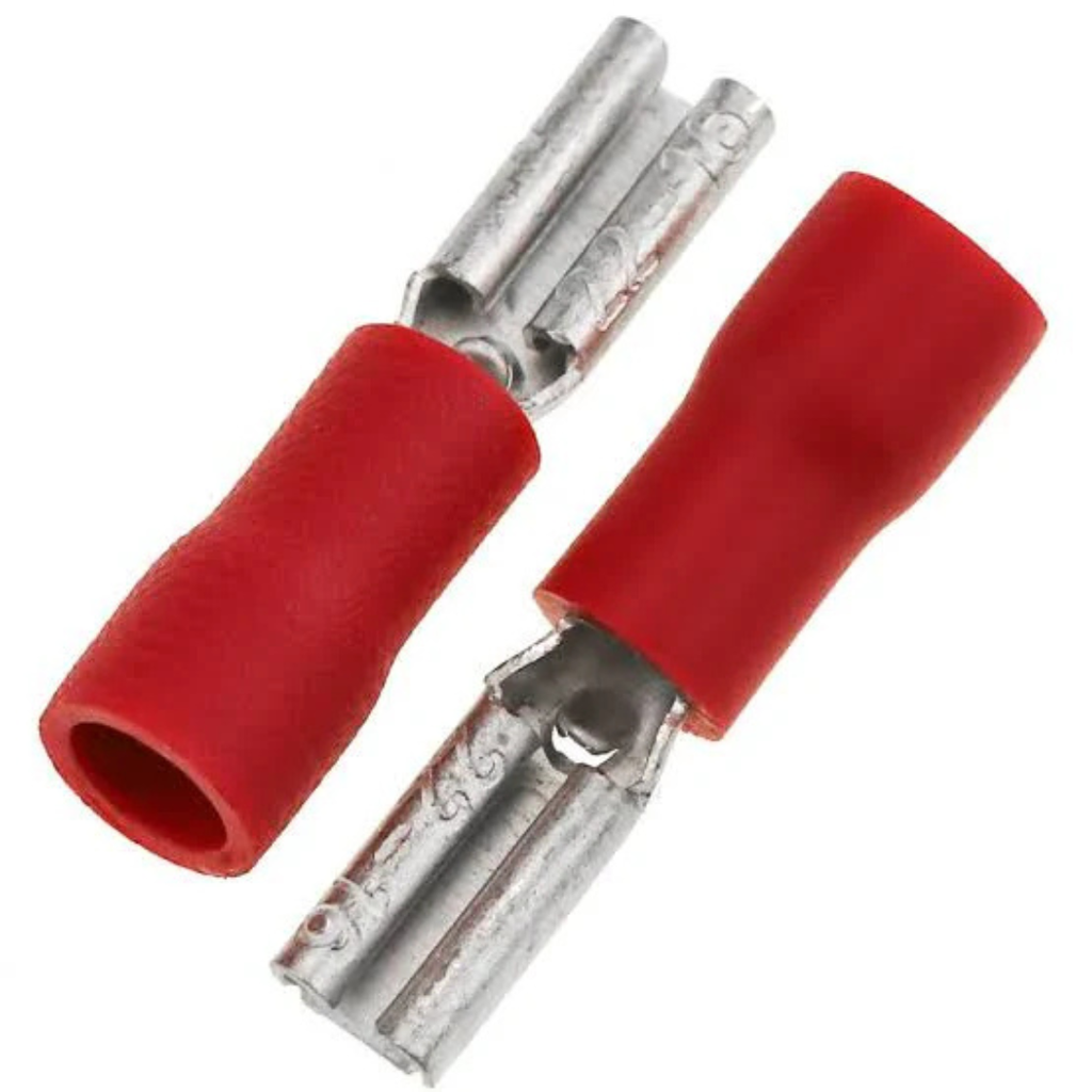 Terminal Hembra Pequeña Roja 1.25-110 #20-18