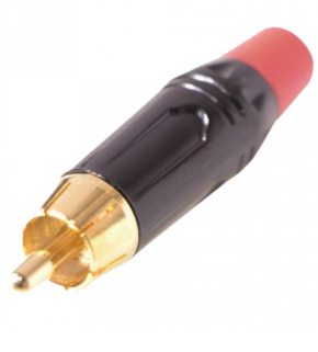 Plug RCA Rojo Metálico