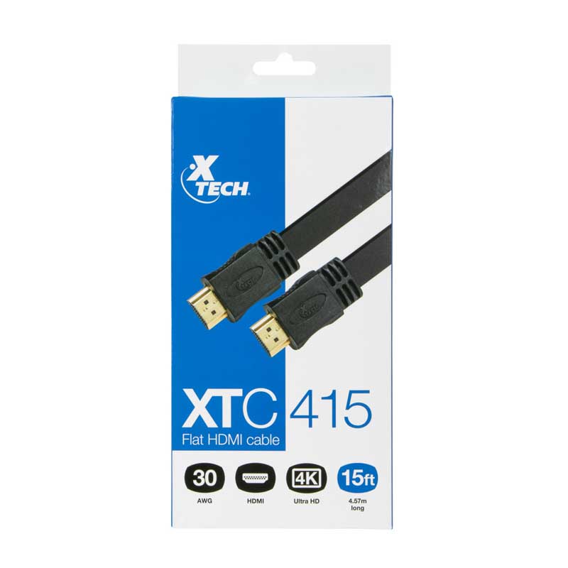 Cable Hdmi Xtech Plano 4.57M 4K Xtc415